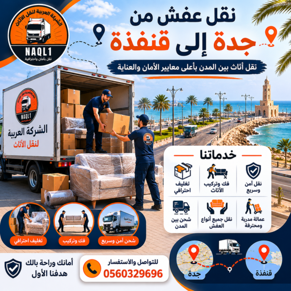نقل عفش من جدة إلى قنفذة