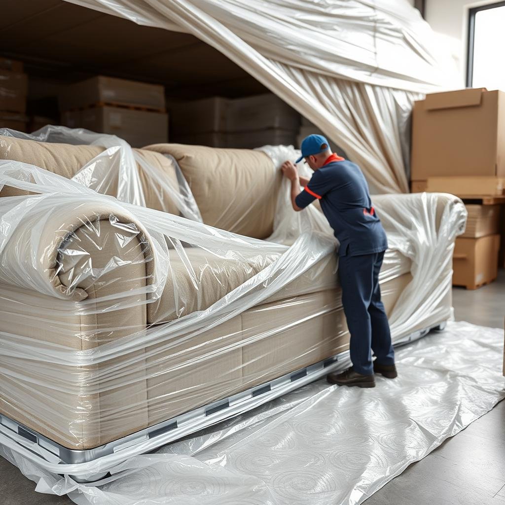 تغليف احترافي للأثاث من شركة نقل عفش من الرياض إلى الخبر