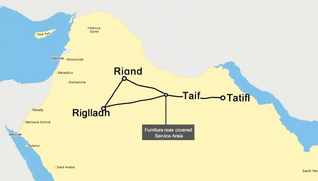 خريطة توضح مسار نقل العفش من الرياض إلى الطائف خريطة توضح مسار نقل العفش من الرياض إلى الطائف