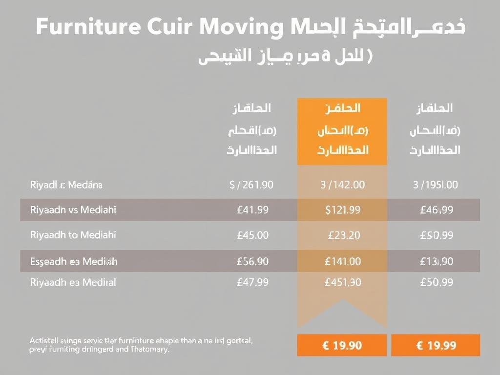 أسعار تنافسية لخدمات نقل الأثاث من الرياض إلى المدينة المنورة مع فك وتركيب