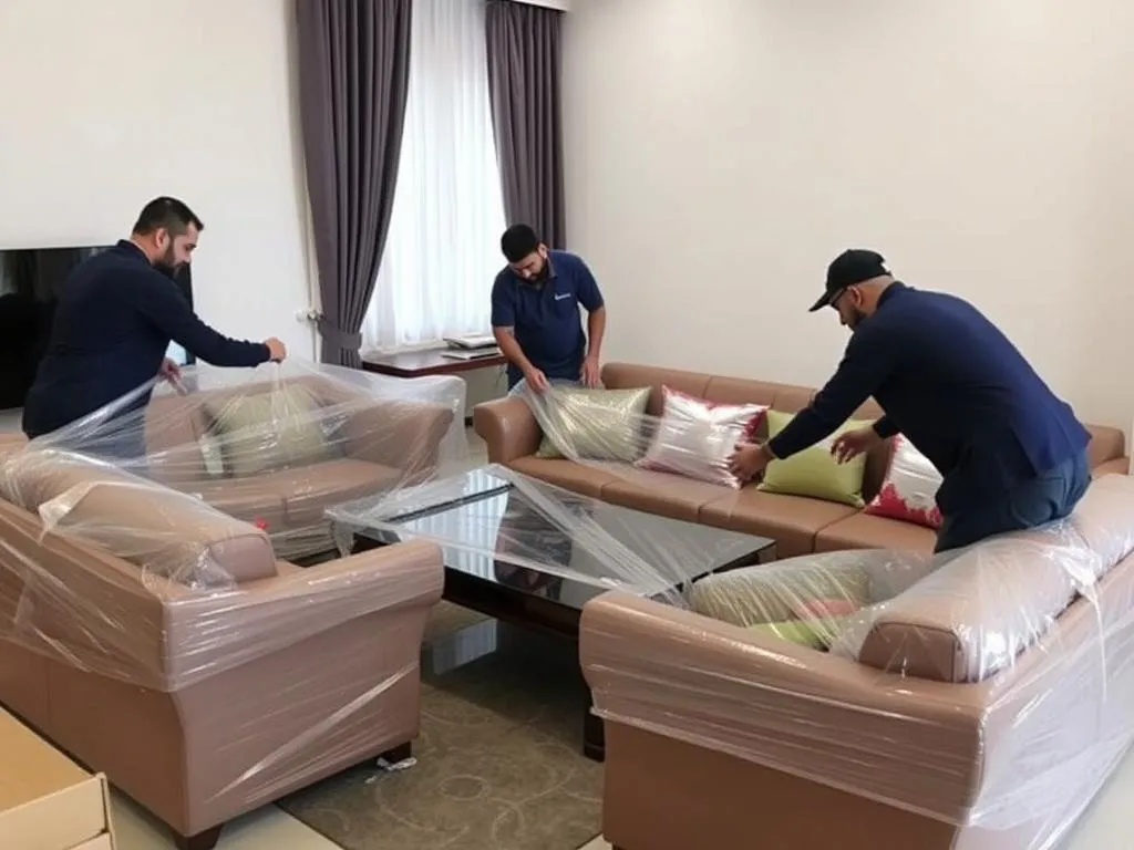 تغليف احترافي للأثاث قبل نقله من الرياض إلى محايل عسير