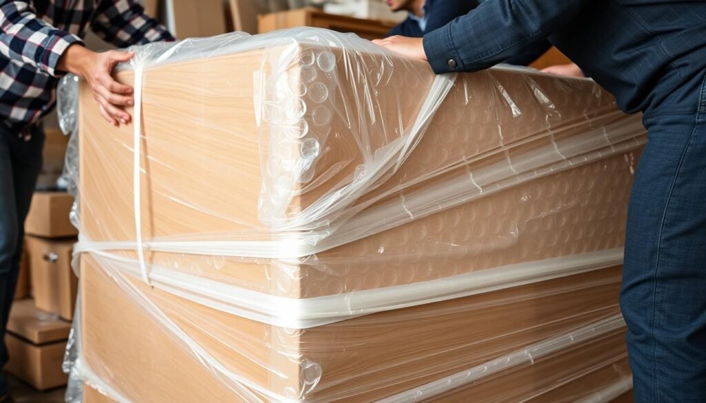 تغليف محترف للأثاث قبل نقله من الرياض إلى ينبع