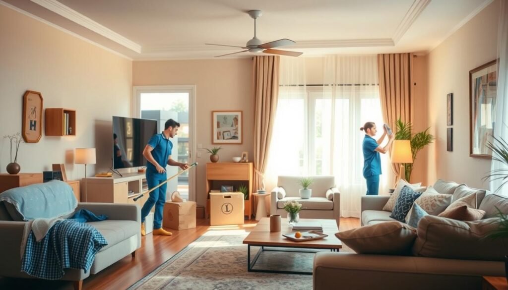خدمات تنظيف المنزل بعد النقل