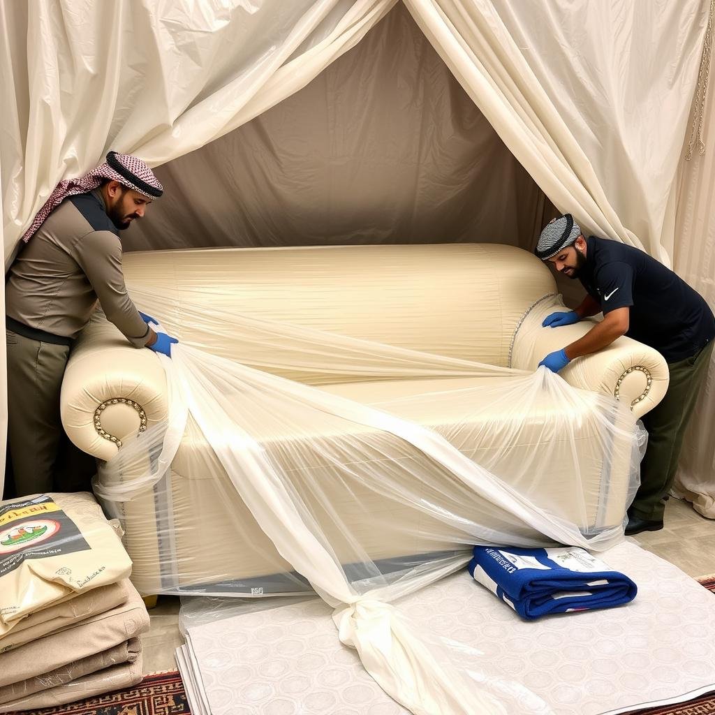خدمة تغليف الأثاث لنقل أثاث الرياض إلى بيشة