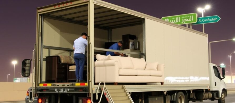 خدمة نقل أثاث الرياض إلى القنفذة بسيارات مجهزة