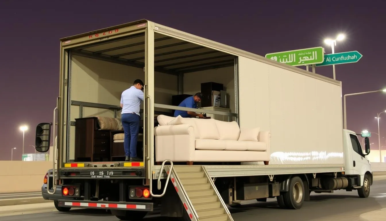 خدمة نقل أثاث الرياض إلى القنفذة بسيارات مجهزة