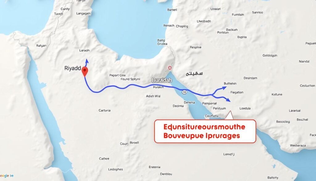 خريطة توضح طريق نقل العفش من الرياض إلى بريدة خريطة توضح طريق نقل العفش من الرياض إلى بريدة