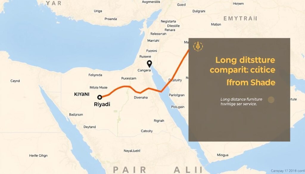 خريطة توضح مسار نقل العفش من الرياض إلى خميس مشيط