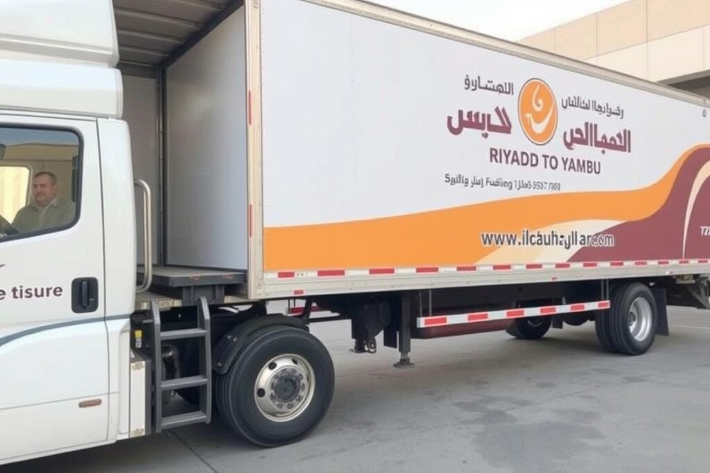 سيارة نقل عفش مجهزة للنقل من الرياض إلى ينبع