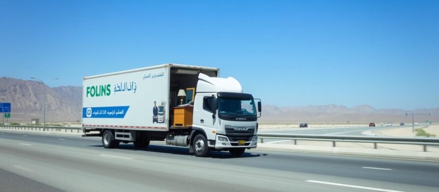 شاحنة نقل أثاث الرياض إلى الباحة على الطريق السريع
