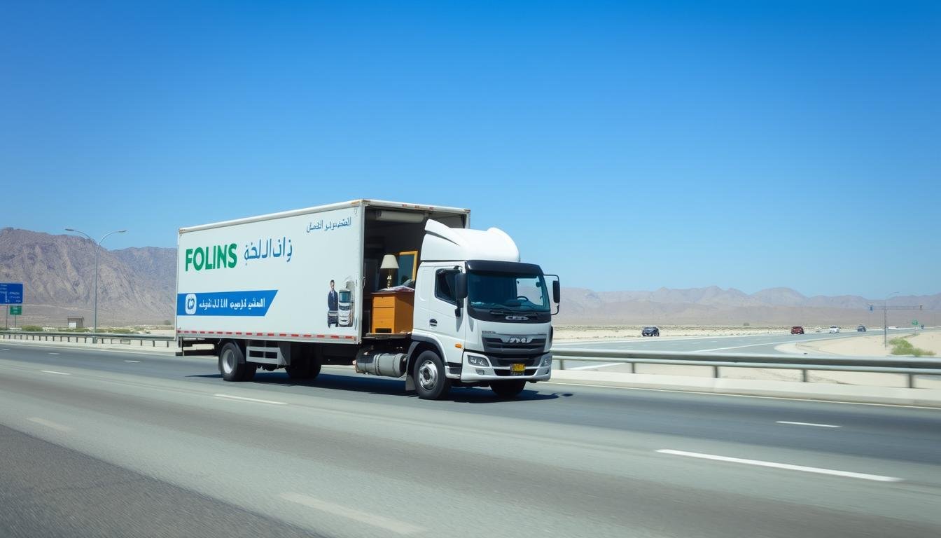 شاحنة نقل أثاث الرياض إلى الباحة على الطريق السريع
