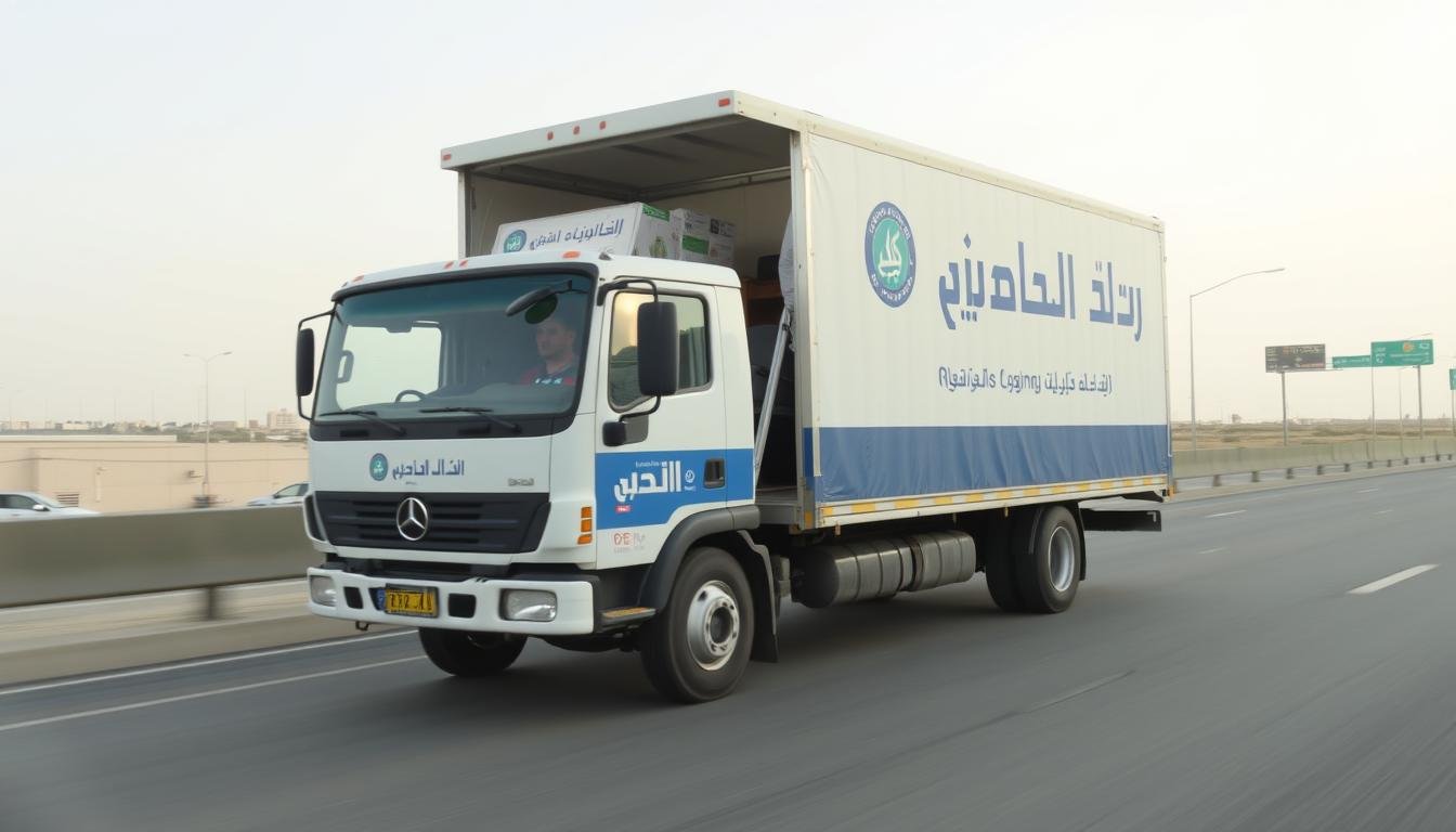 شاحنة نقل أثاث من الرياض إلى الخرج تابعة لشركة نقل