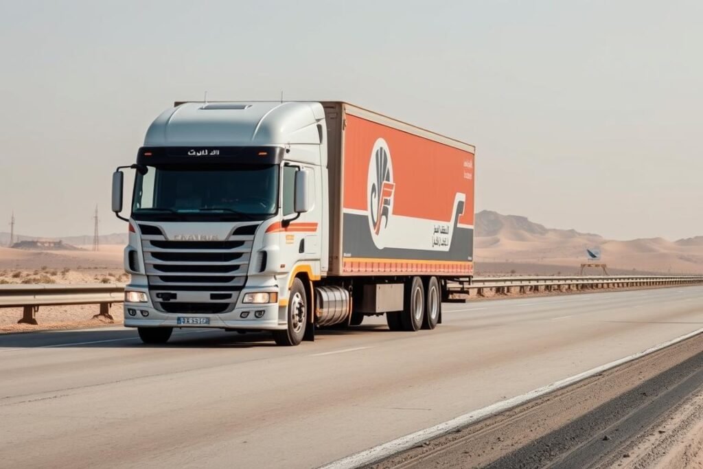 شاحنة نقل عفش متخصصة في الطريق من الرياض إلى وادي الدواسر