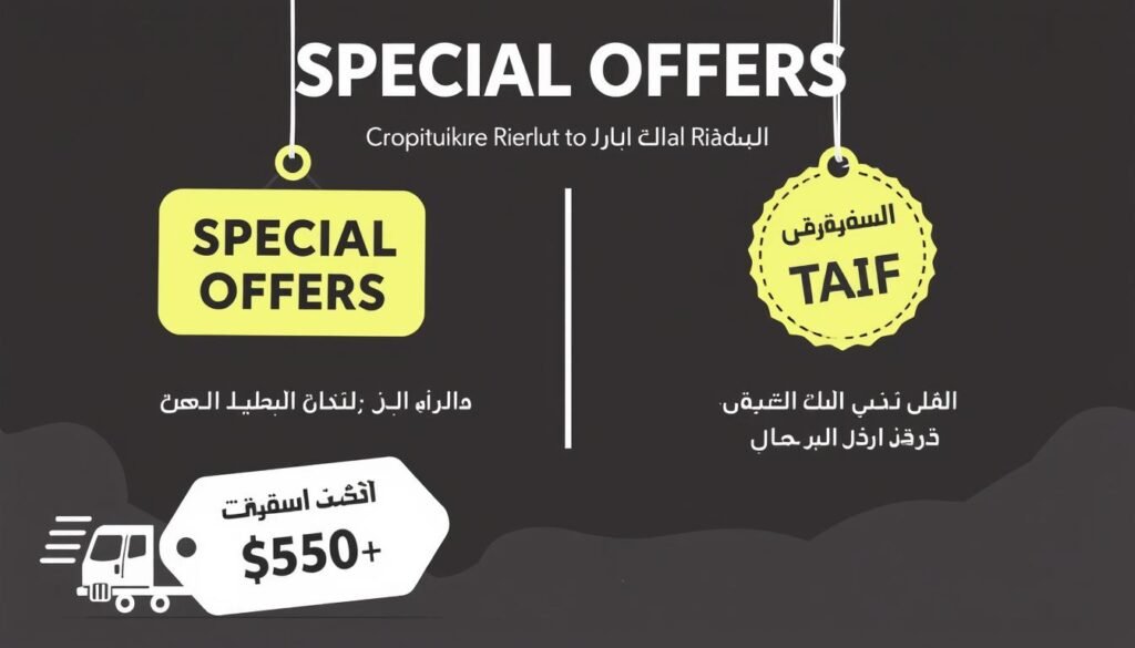 عروض وأسعار تنافسية لخدمات نقل العفش من الرياض إلى الطائف