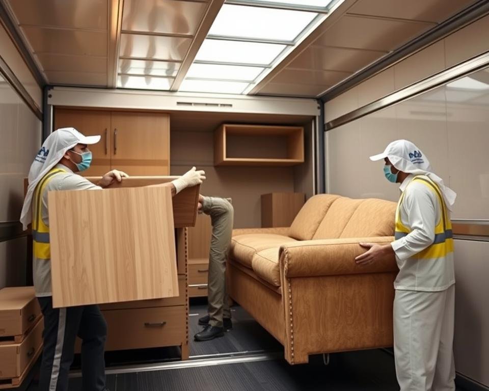 عملية نقل أثاث احترافية من الرياض إلى المدينة المنورة