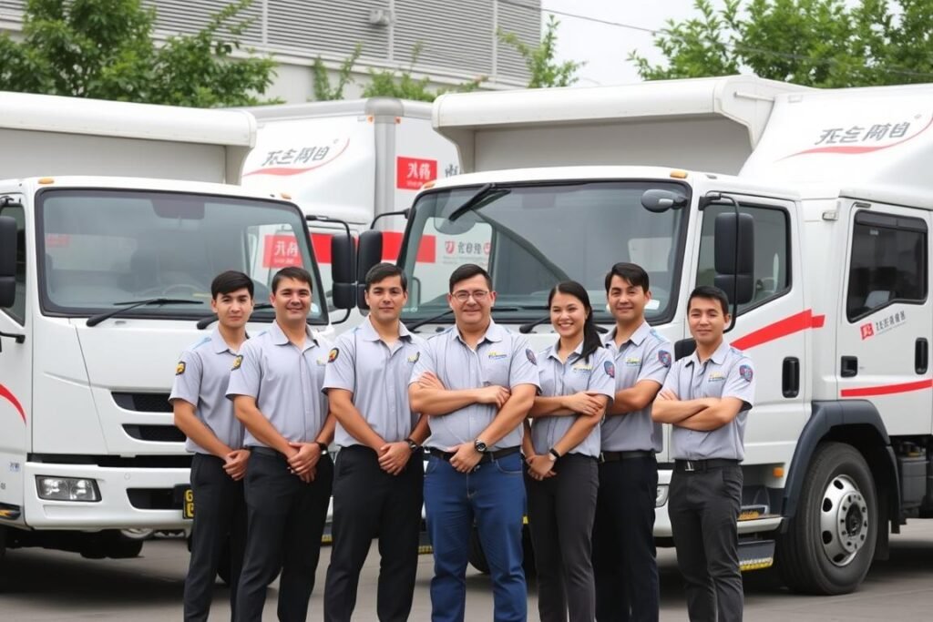 فريق نقل١ المحترف مع أسطول السيارات الحديثة
