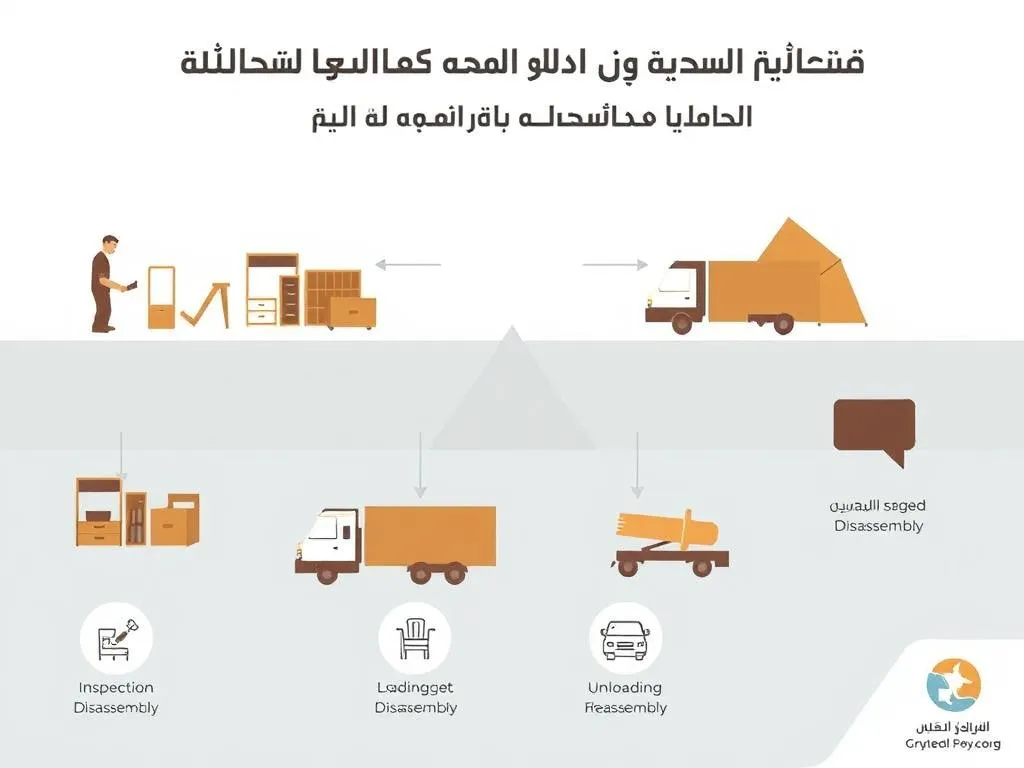 مراحل عملية نقل العفش من الرياض إلى وادي الدواسر