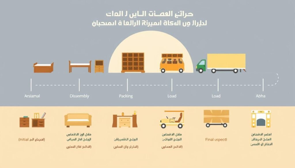 مراحل نقل أثاث الرياض إلى أبها مراحل نقل أثاث الرياض إلى أبها