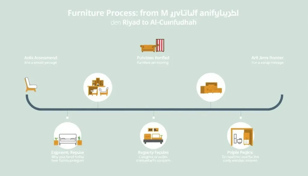 مراحل نقل الأثاث من الرياض إلى القنفذة مراحل نقل الأثاث من الرياض إلى القنفذة