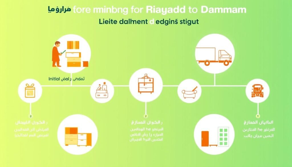 مراحل نقل عفش الرياض إلى الدمام مع شركة نقل1