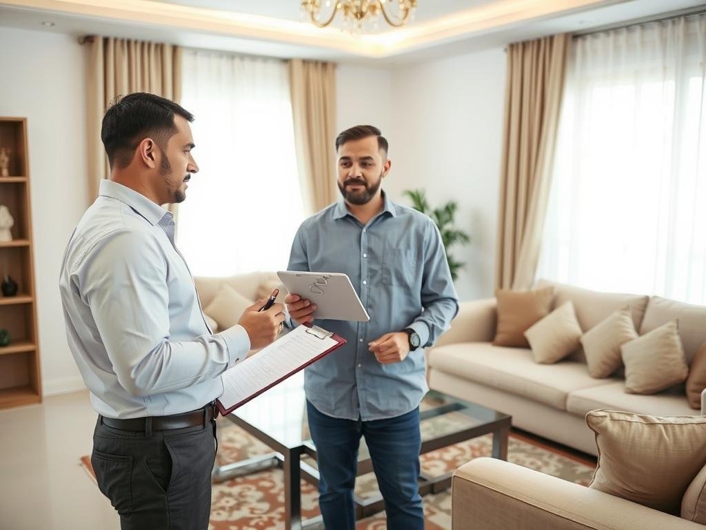 معاينة العفش قبل نقله من الدمام إلى بيشة