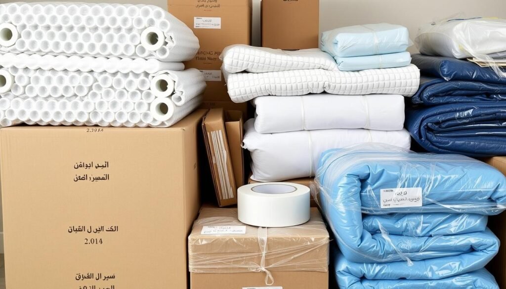 مواد تغليف متنوعة تستخدم في نقل عفش الرياض إلى وادي الدواسر