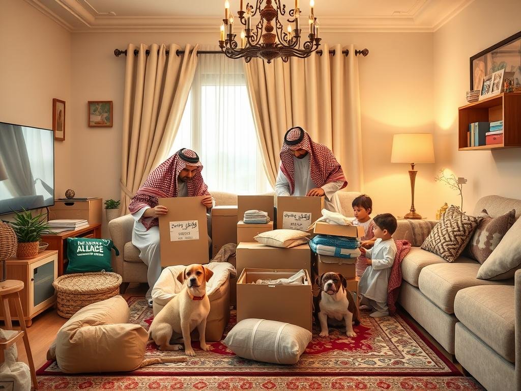 يوم نقل الأثاث من الرياض إلى بيشة