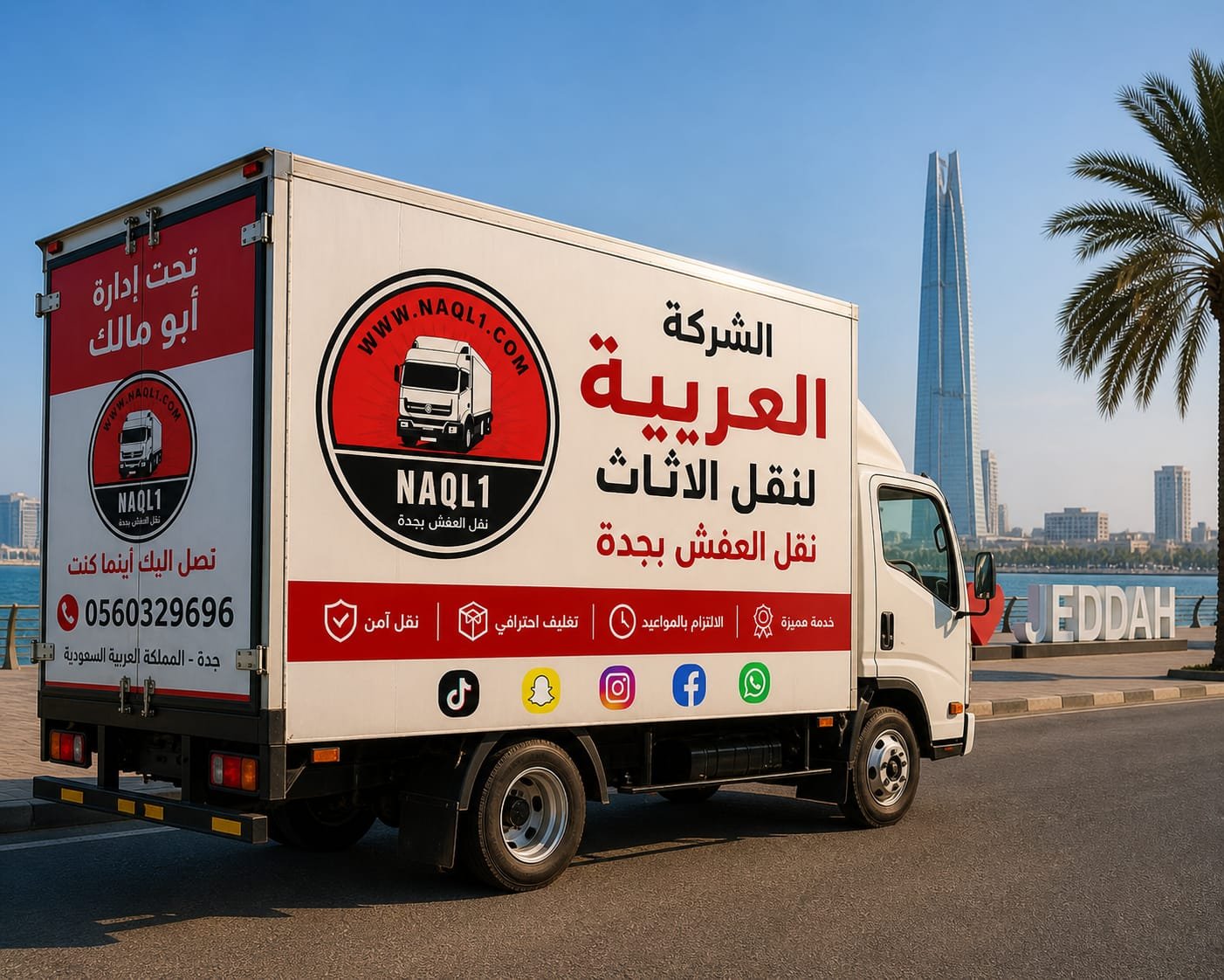 نقل عفش بجدة بخدمات ممتازة من الباب للباب — 0560329696