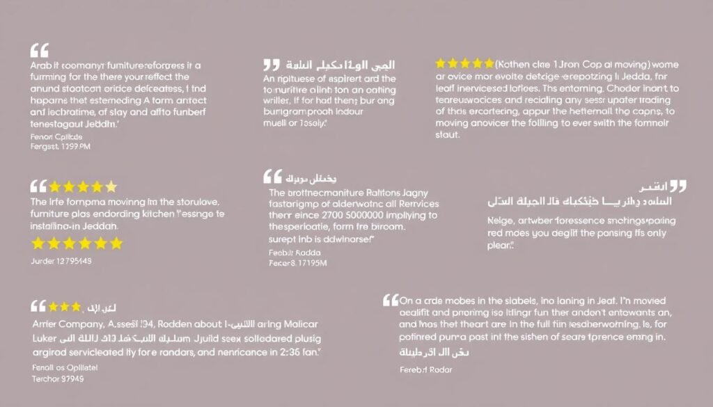 آراء العملاء عن خدمات نقل أثاث مع فك وتركيب مطابخ داخل جدة