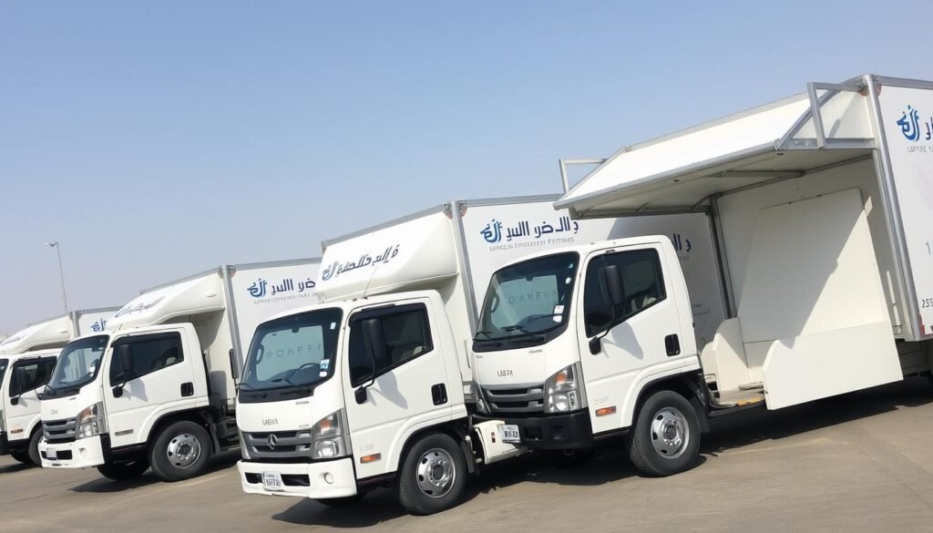 أسطول سيارات نقل العفش من الجبيل إلى الدمام
