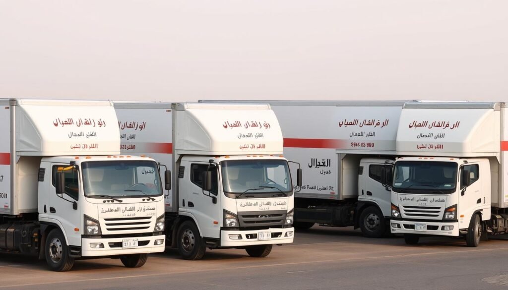 أسطول سيارات نقل عفش من الجبيل إلى المدينة المنورة