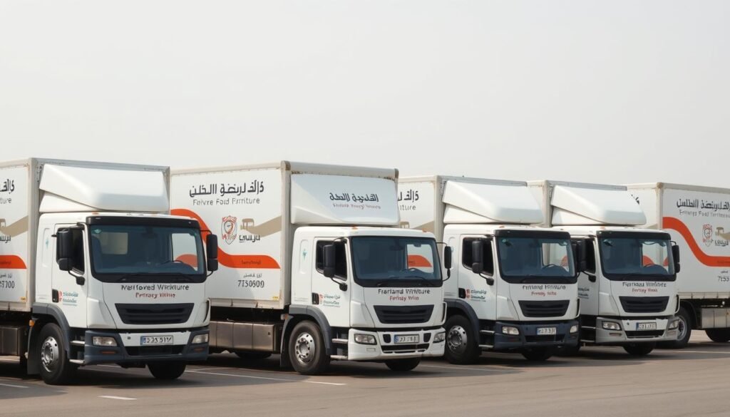 أسطول سيارات نقل عفش من الجبيل إلى سكاكا