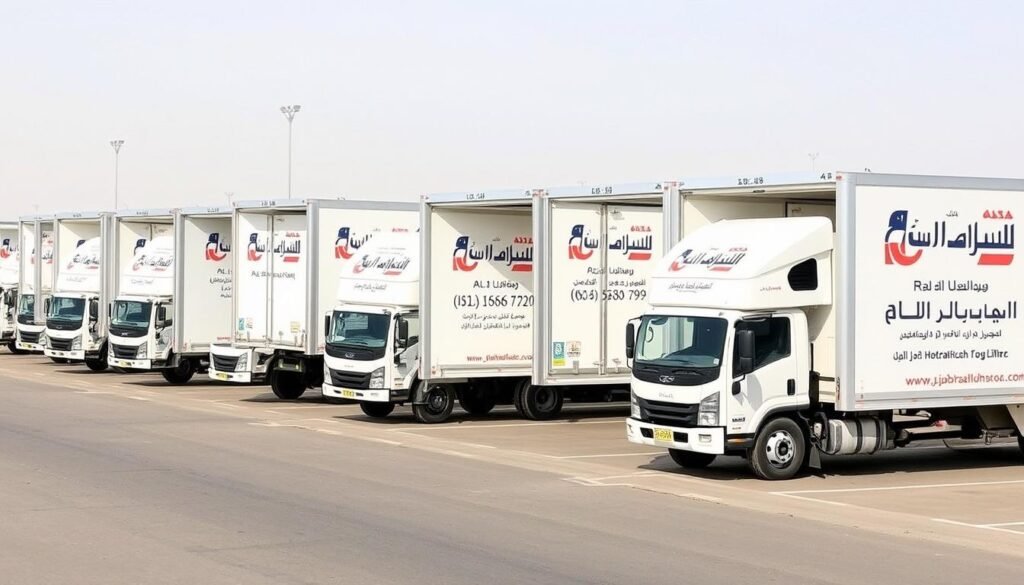 أسطول شاحنات حديث لنقل العفش من الجبيل إلى الليث أسطول شاحنات حديث لنقل العفش من الجبيل إلى الليث
