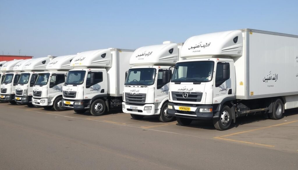 أسطول شاحنات نقل العفش من مكة إلى جدة