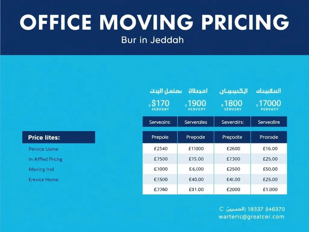 أسعار خدمات نقل مكاتب وتجهيزات داخل جدة