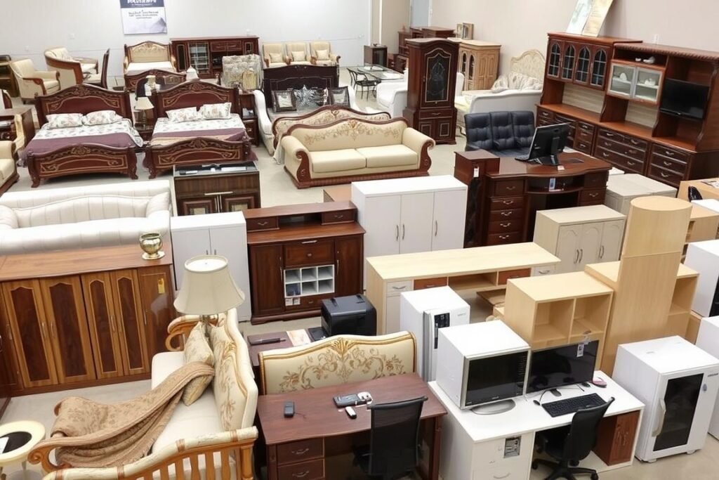 أنواع مختلفة من الأثاث التي تقوم الشركة العربية بنقلها وتركيبها في جدة