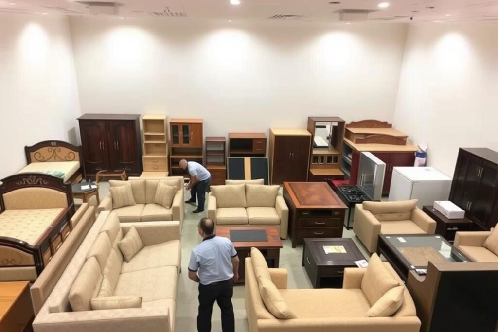 أنواع مختلفة من الأثاث التي يتم نقلها من الجبيل إلى الخبر