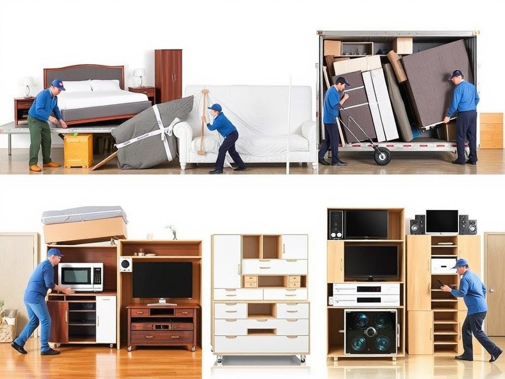 أنواع مختلفة من الأثاث التي يتم نقلها من مكة إلى حي البغدادية الغربية جدة