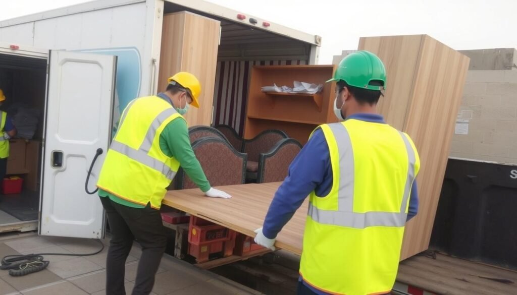 إجراءات السلامة المتبعة في نقل العفش من مكة إلى الليث