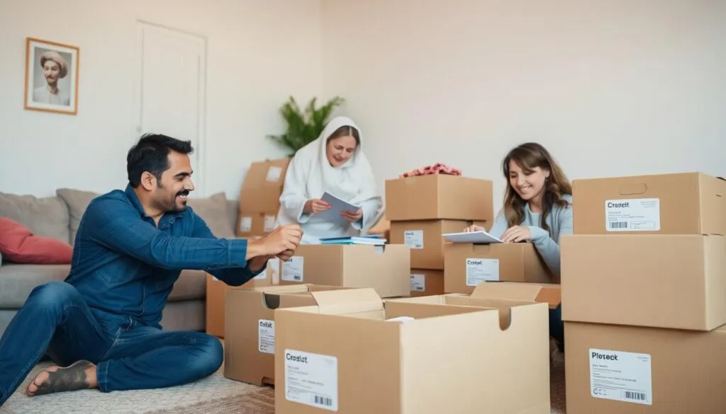 تجهيز العفش قبل نقله من الجبيل إلى ضباء