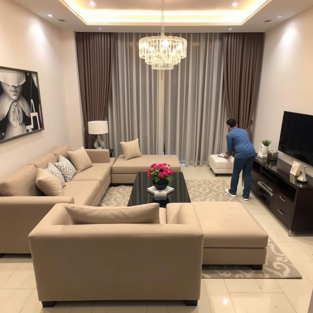 ترتيب الأثاث في المنزل الجديد بحي النزهة جدة