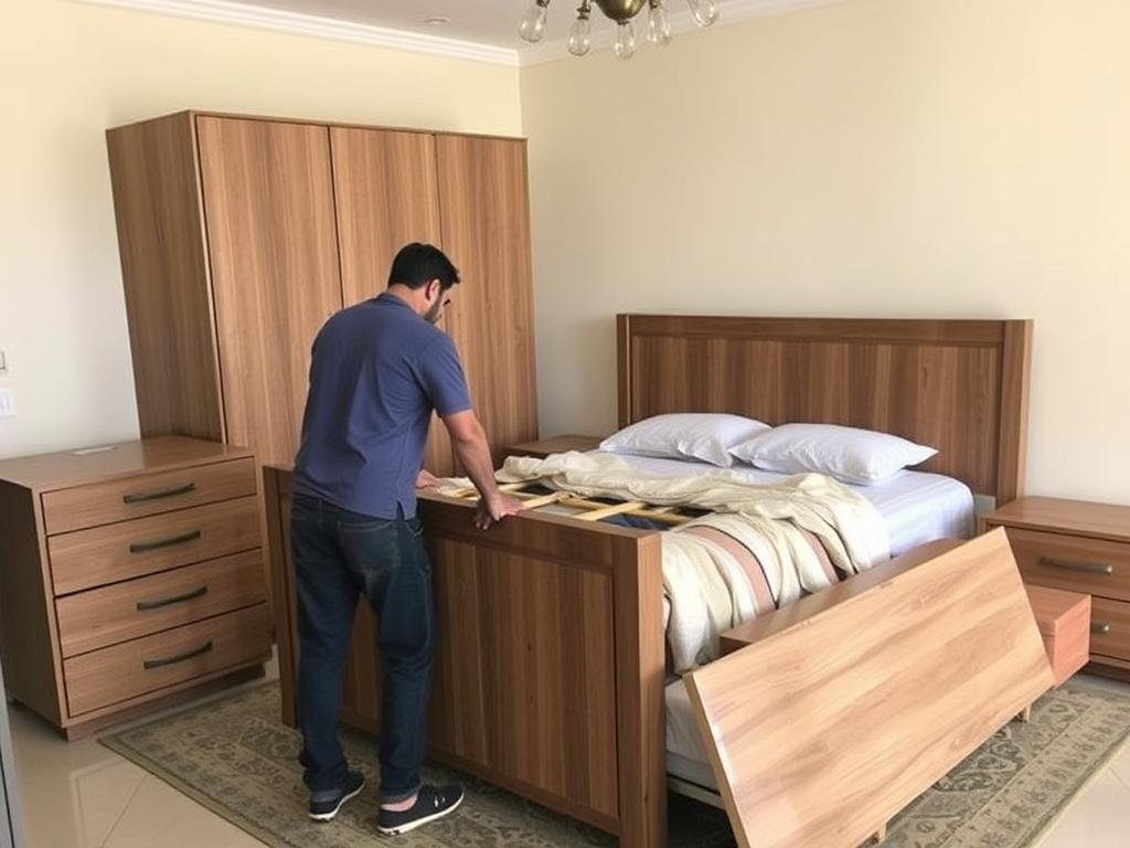 تركيب الأثاث بعد النقل من الجبيل إلى الدمام الجنوبية