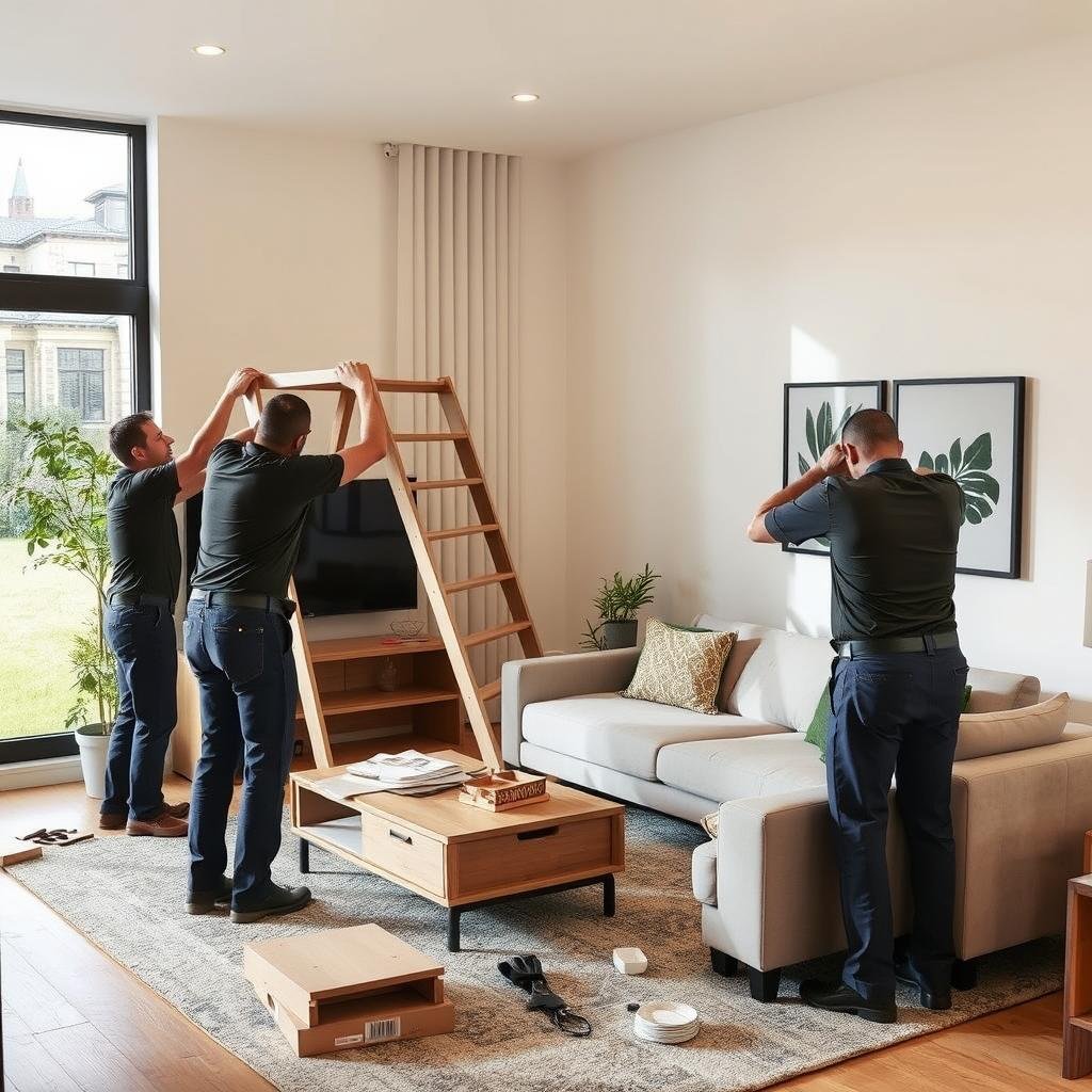 تركيب الأثاث بعد نقل عفش من مكة إلى حي البساتين جدة