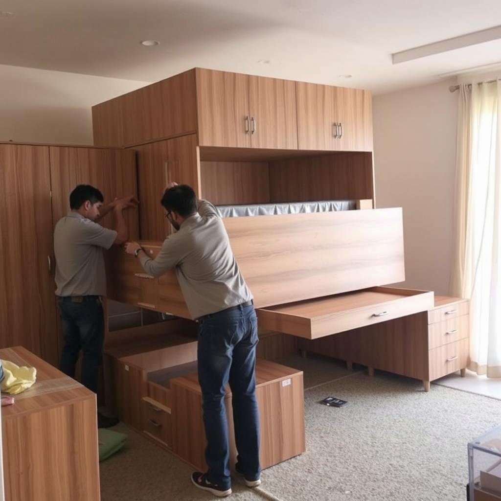 تركيب الأثاث في المنزل الجديد بعرعر