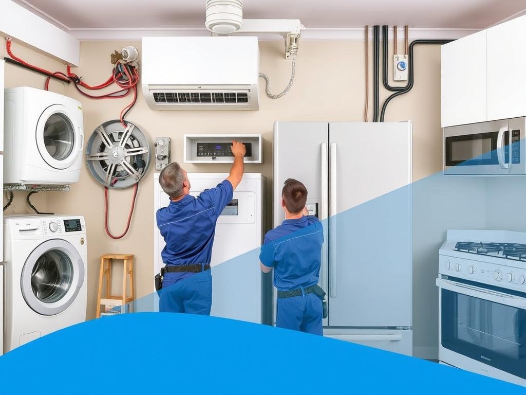 تركيب الأجهزة الكهربائية بعد نقل العفش من الجبيل إلى الرميلة