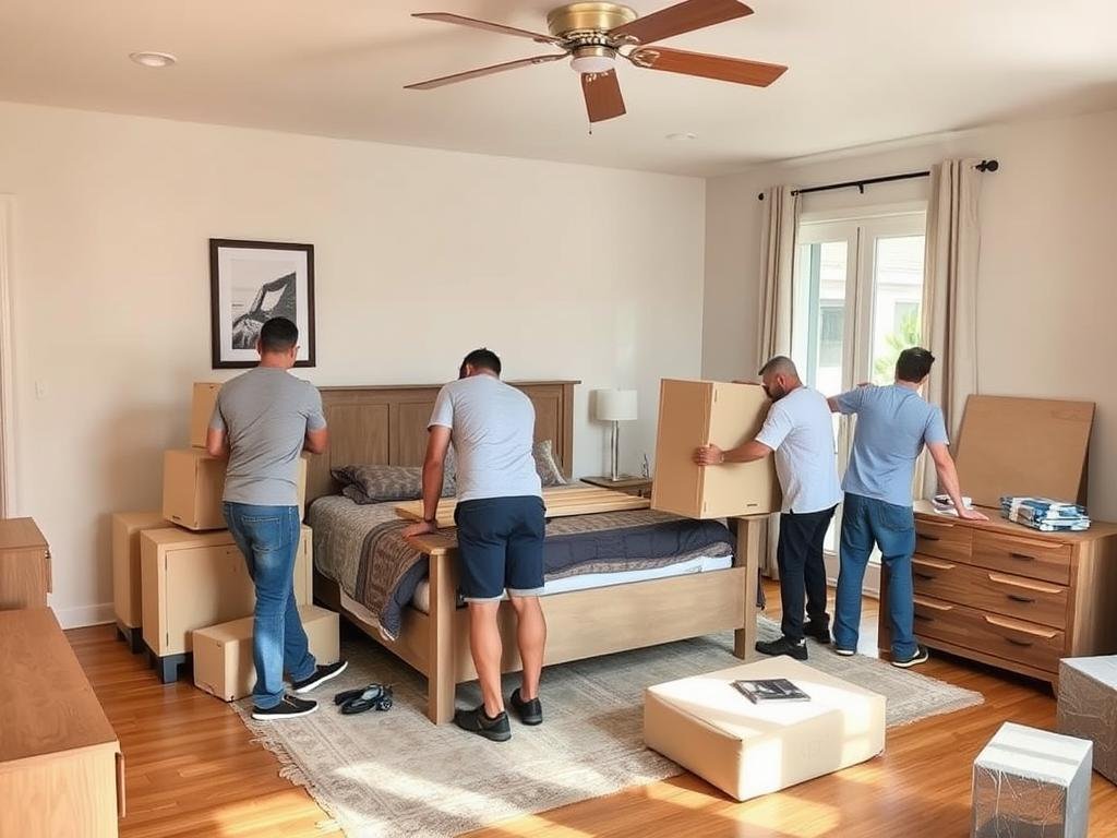 تركيب وترتيب الأثاث بعد نقل العفش من الجبيل إلى ينبع