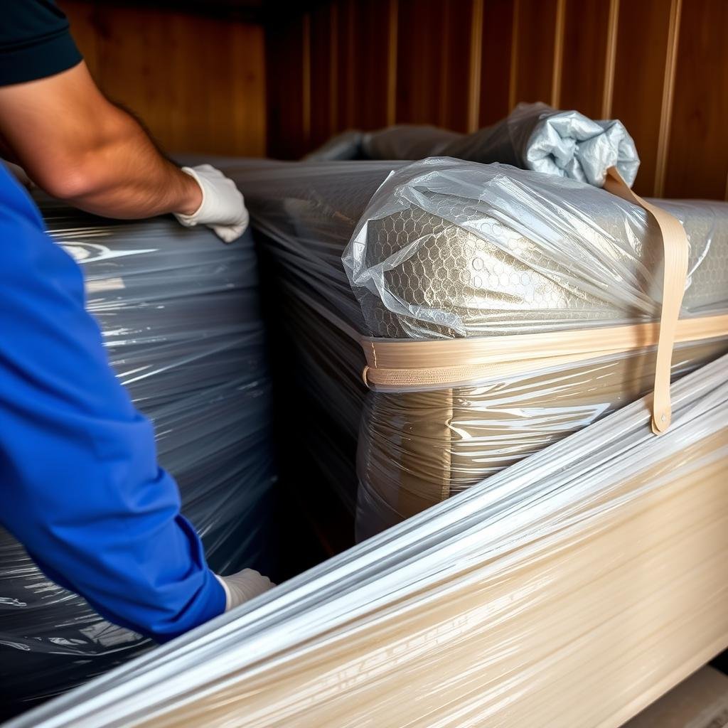 تغليف احترافي للأثاث أثناء نقل عفش داخل جدة