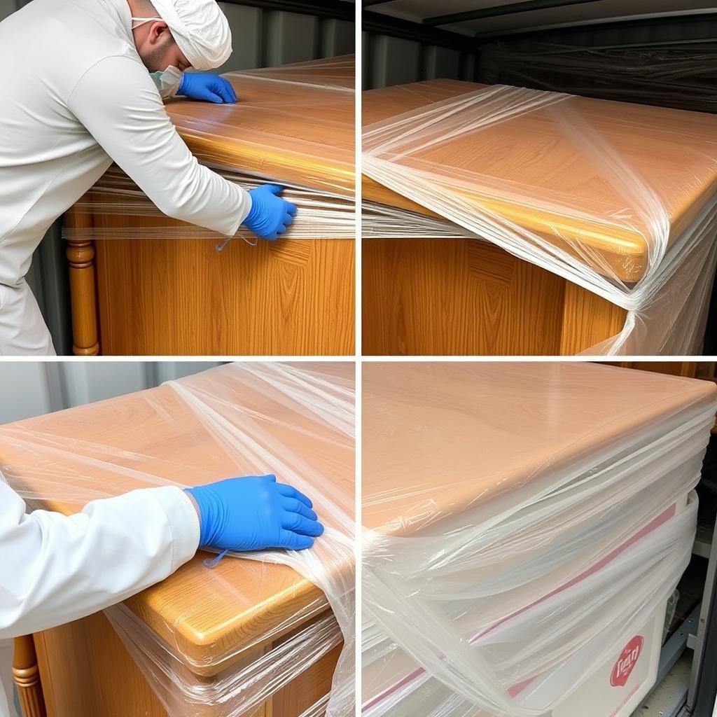 تغليف الأثاث الخشبي بطريقة احترافية لنقل العفش من مكة إلى الليث