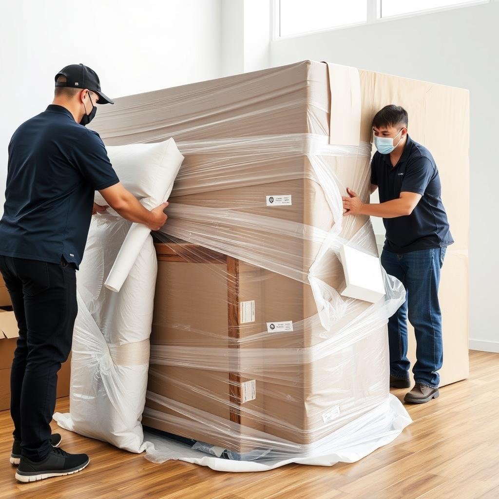 تغليف الأثاث بمواد عالية الجودة لنقل عفش من مكة إلى حي النزهة جدة