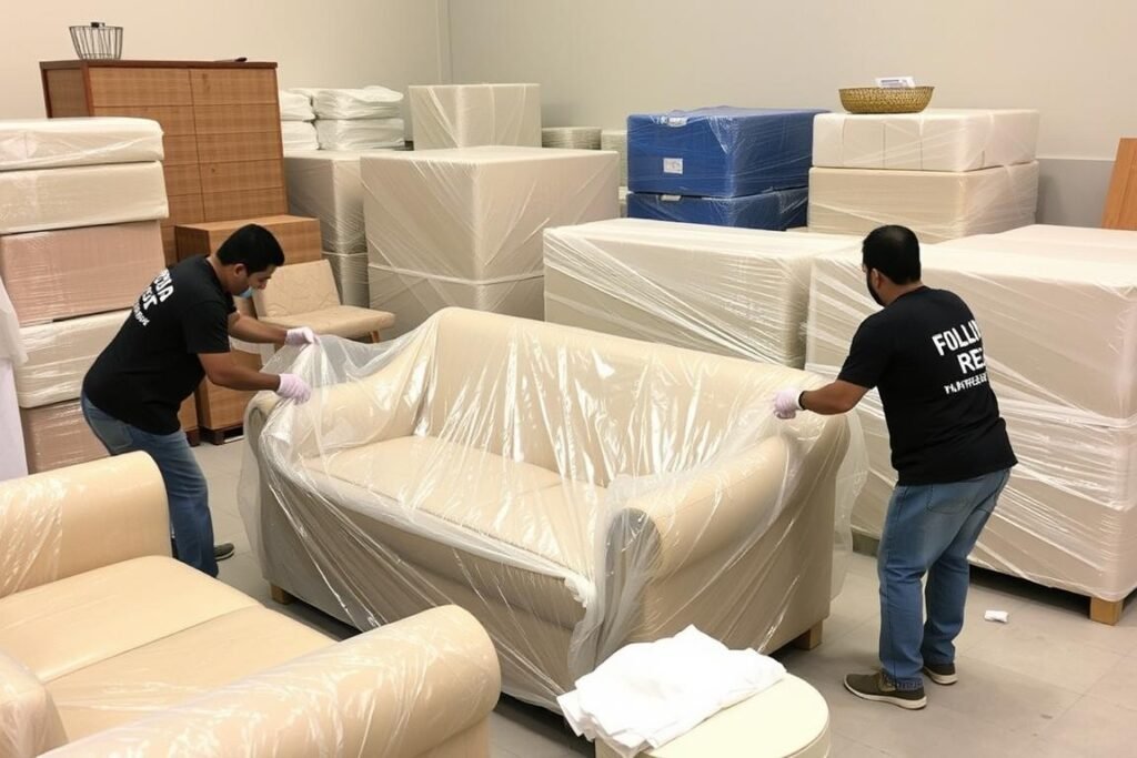 تغليف الأثاث بواسطة عمالة فلبينية مدربة في جدة